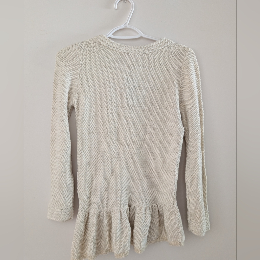 Lilly Pulitzer Cream Peplum Cardigan - Picture 3 of 4